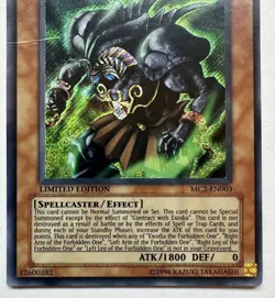 Yugioh Exodia Necross MC2-EN003 Limited Edition Secret Rare Creased - Image 2