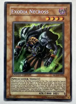 Yugioh Exodia Necross MC2-EN003 Limited Edition Secret Rare Creased - Image 8