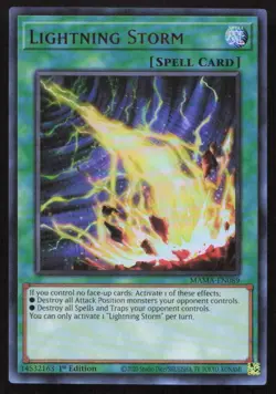 Yu-Gi-Oh TCG Magnificent Mavens #MAMA-EN089 Lightning Storm 1st Ed Ultra Rare NM - Image 1