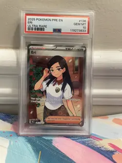 Pokemon TCG Prismatic Evolutions Eri Trainer Ultra Rare Card 136/131 PSA 10 MT - Image 1