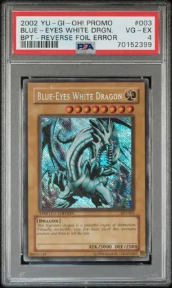 Yugioh MISPRINT PSA 4 Blue-Eyes White Dragon Reverse Secret Foil Error BPT-003 - Image 3
