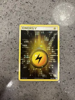 Pokemon TCG Lightning Energy Holo Card 104/106 Emerald 2005 TWO SWIRLS - Image 1