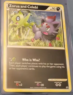 Zorua and Celebi Black and White Promo Jumbo Card Holo NM - Image 1
