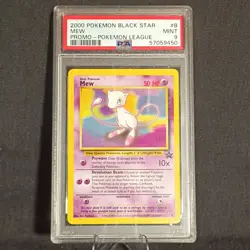 PSA 9 Mew Non Holo 2000 Black Star League Promo Pokemon Card Mew #8 - MINT! - Image 1