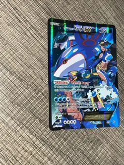 Pokemon Double Crisis 6/34 Team Aqua's Kyogre EX Full Art Holo Rare Card - Image 2