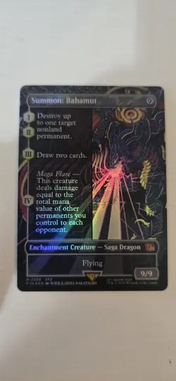 Summon: Bahamut #0356 (Borderless) (FOIL) Unplayed NM MTG Final Fantasy - Image 1