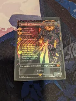 Summon: Bahamut #0356 (Borderless) (FOIL) Unplayed NM MTG Final Fantasy - Image 1