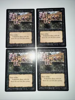 4x Stone - Throwing Devils LP Playset â€“ Arabian Nights MTG Magic Vintage Old - Image 1