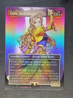 Celes, Rune Knight (Borderless) M0201 - MTG Commander: Final Fantasy - Foil - Image 1