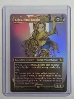 Celes, Rune Knight (Borderless) M0201 - MTG Commander: Final Fantasy - Foil - Image 1