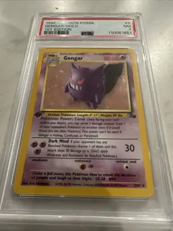 Pokemon Gengar TCG Fossil Holo Card 5/62 1st Edition Holo Rare PSA 7 - Image 2