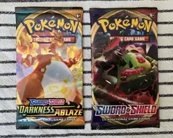Pokemon Darkness Ablaze & sword and shield Booster Packs Sealed - Image 1