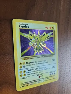 Pokemon card Zapdos 016/102 Base Set Holo, MP FREE SHIPPING, US SELLER - Image 3
