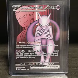 Pokemon Team Rockets Mewtwo EX Card 213/182 Destined Rivals Series Pack Fresh - Image 1