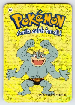 Machamp #068 2000 Pokemon Vending Prism Holo Sticker Card Authentic Nintendo Nm - Image 1