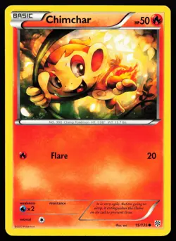 Chimchar 15/135 Black & White Plasma Storm Lightly Played Pokemon Card - Image 1