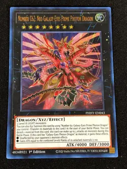 Yugioh Number C62: Neo Galaxy Eyes Prime Photon Dragon PHHY-EN043 1ST ULTRA (NM) - Image 1