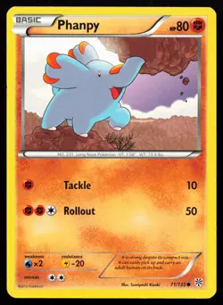 Phanpy 71/135 Black & White Plasma Storm Lightly Played Pokemon Card - Image 1