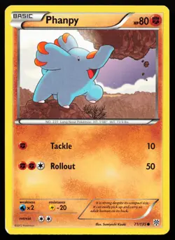 Phanpy 71/135 Black & White Plasma Storm Lightly Played Pokemon Card - Image 1