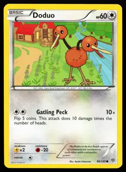 Doduo 99/135 Black & White Plasma Storm Lightly Played Pokemon Card - Image 1