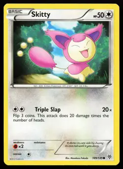 Skitty 109/135 Black & White Plasma Storm Lightly Played Pokemon Card - Image 1
