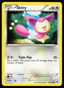 Skitty 109/135 Black & White Plasma Storm Lightly Played Pokemon Card - Image 1
