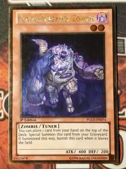 Yugioh Plaguespreader Zombie PGLD-EN074 Gold Rare 1st Edition MP - Image 1