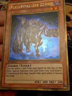 Yugioh Plaguespreader Zombie PGLD-EN074 Gold Rare 1st Edition MP - Image 3