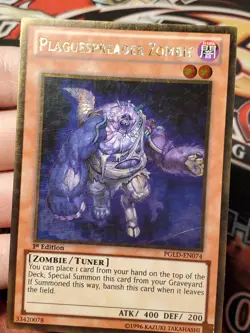Yugioh Plaguespreader Zombie PGLD-EN074 Gold Rare 1st Edition MP - Image 4