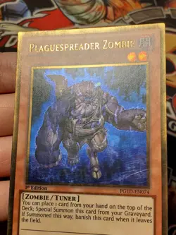 Yugioh Plaguespreader Zombie PGLD-EN074 Gold Rare 1st Edition MP - Image 5