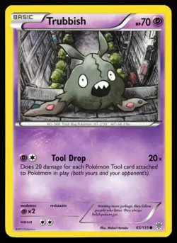 Trubbish 65/135 Black & White Plasma Storm Lightly Played Pokemon Card - Image 1