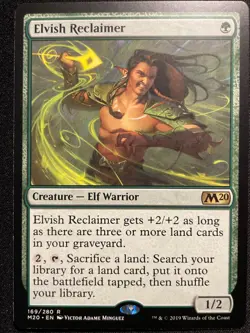 MTG Magic The Gathering Elvish Reclaimer Core Set 2020 Regular Card NM - Image 1