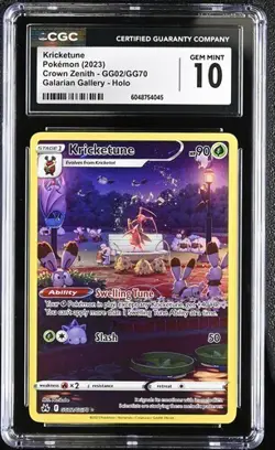 Kricketune GG02/GG70 Galarian Gallery Crown Zenith Pokemon Card CGC 10 - Image 1