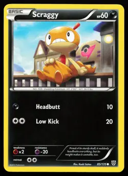 Scraggy 85/135 Black & White Plasma Storm Lightly Played Pokemon Card - Image 1