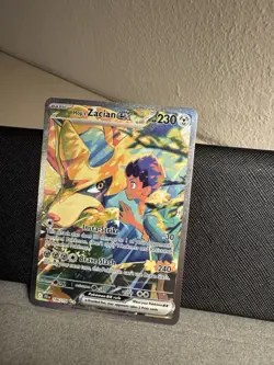 Hop's Zacian EX 186/159 Pokemon Card, Special Illustration Rare, Pack Fresh - Image 1