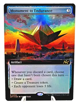 Monument to Endurance 0394-Aetherdrift- Extend Art Holo Rare Borderless MTG NM - Image 1