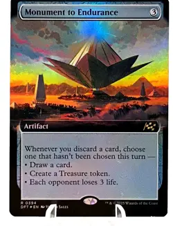 Monument to Endurance 0394-Aetherdrift- Extend Art Holo Rare Borderless MTG NM - Image 2