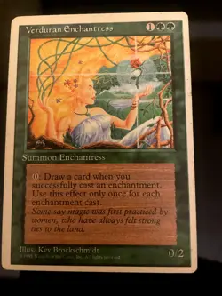 Verduran Enchantress MTG Core Set 4th Edition Regular - Image 1