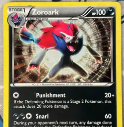 Zoroark BW19 Black Star Promo Holo Rare Black & White Pokemon Card 2011 LP - Image 2