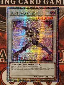 Yugioh Junk Warrior MZMI-EN000 Quarter Century Secret Rare 1st Edition NM - Image 1
