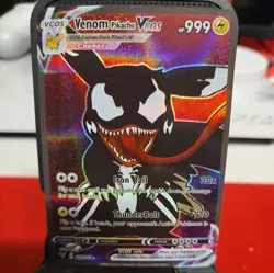 Pikachu Venom Marvel/Pokemon Card VMAX GX EX GX ACG Holo Cosplay - Image 1