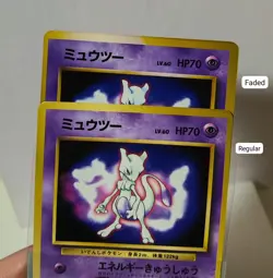 Pokemon Card 1997 x1 Mewtwo ERROR Faded Promo Fan Book Glossy Japanese Limited - Image 6