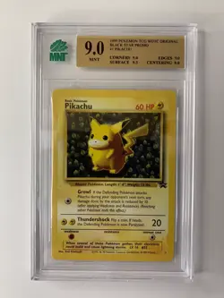 Pikachu 1 WOTC Black Star Promo Graded Pokemon Card MNT 9 - Image 1