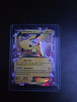 Pokémon TCG Pikachu EX XY84 Black Star Promo Holo Card NM/MT Condition - Image 1