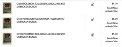 RESERVED ALL CARDS IN PIC POKEMON TCG GRININJA HOLO NM #117 UNBROKEN RESERVED - Image 1