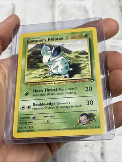 Pokemon Gym Challenge Giovanni's Nidoran 75/132 Common NM Vintage Nintendo Card - Image 2