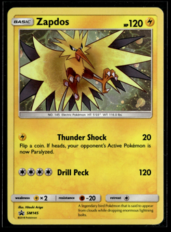 Zapdos SM145 Sun & Moon Ultra Rare Holo Promo Pokemon Card - Image 3