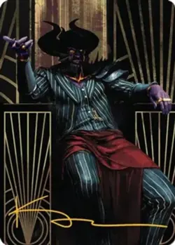 1 x Ob Nixilis, the Adversary Art Card (71/81) - Gold-Stamped Signature - Art Se - Image 2