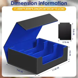 ⭐ Card Deck Storage Box 1800 Card Deck Holder Box Trading Storage Box Magnet New - Image 2