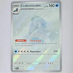 Crabominable 149/142 Stellar Crown Illustration Rare Holo Pokemon Card TCG NM - Image 1